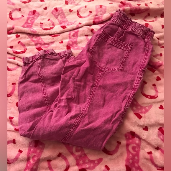 Anthropologie pink cargo jogger pants size XS - Picture 3 of 3